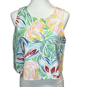 Georges Marciano Colorful Leaf Print Blouse